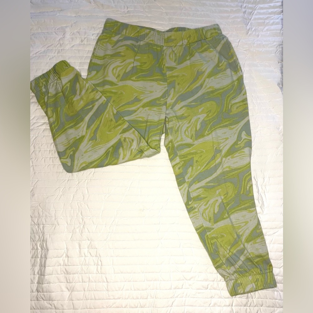 Green sweatpants